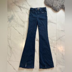 Frame denim jeans le one flare dark wash sustainable organic cotton size 1 25-29